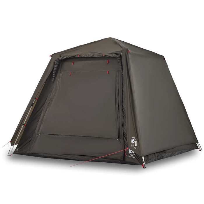 Tienda de campaña de pesca, camping, jardín o exterior vidaXL para 4 personas, color marrón, con sistema de liberación rápida. Modelo 4005330.