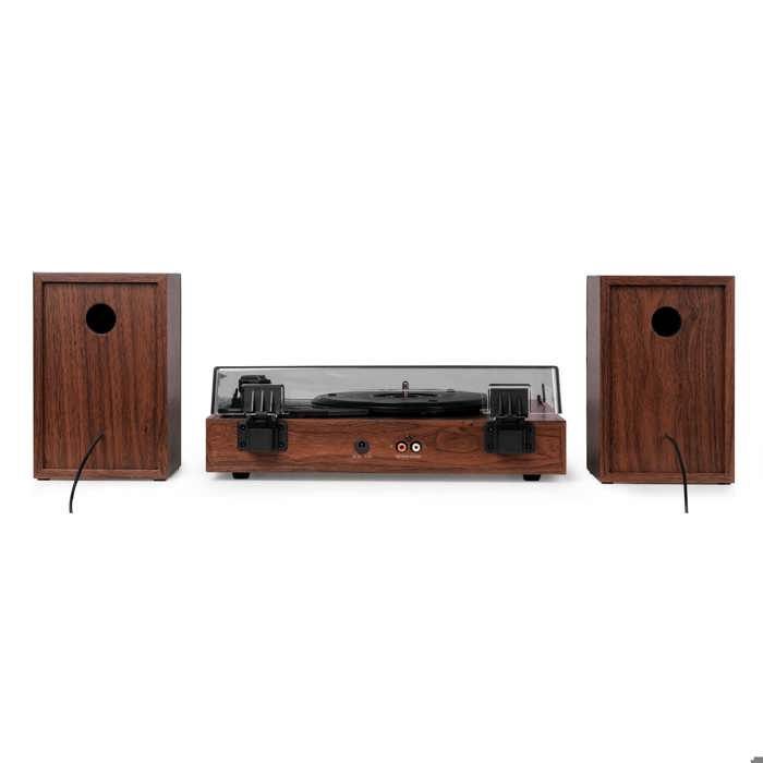 Audizio RP325W - Retro Turntable with Built-in Speakers & Wireless Bluetooth | Black Walnut