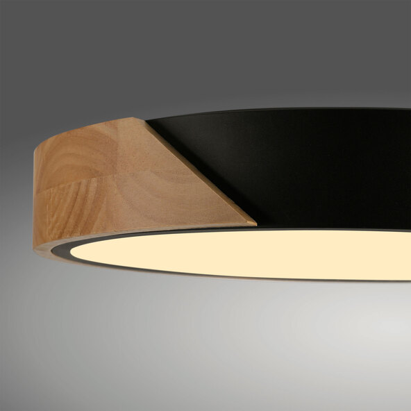 BILA LED ceiling light, Ø 32 cm, black