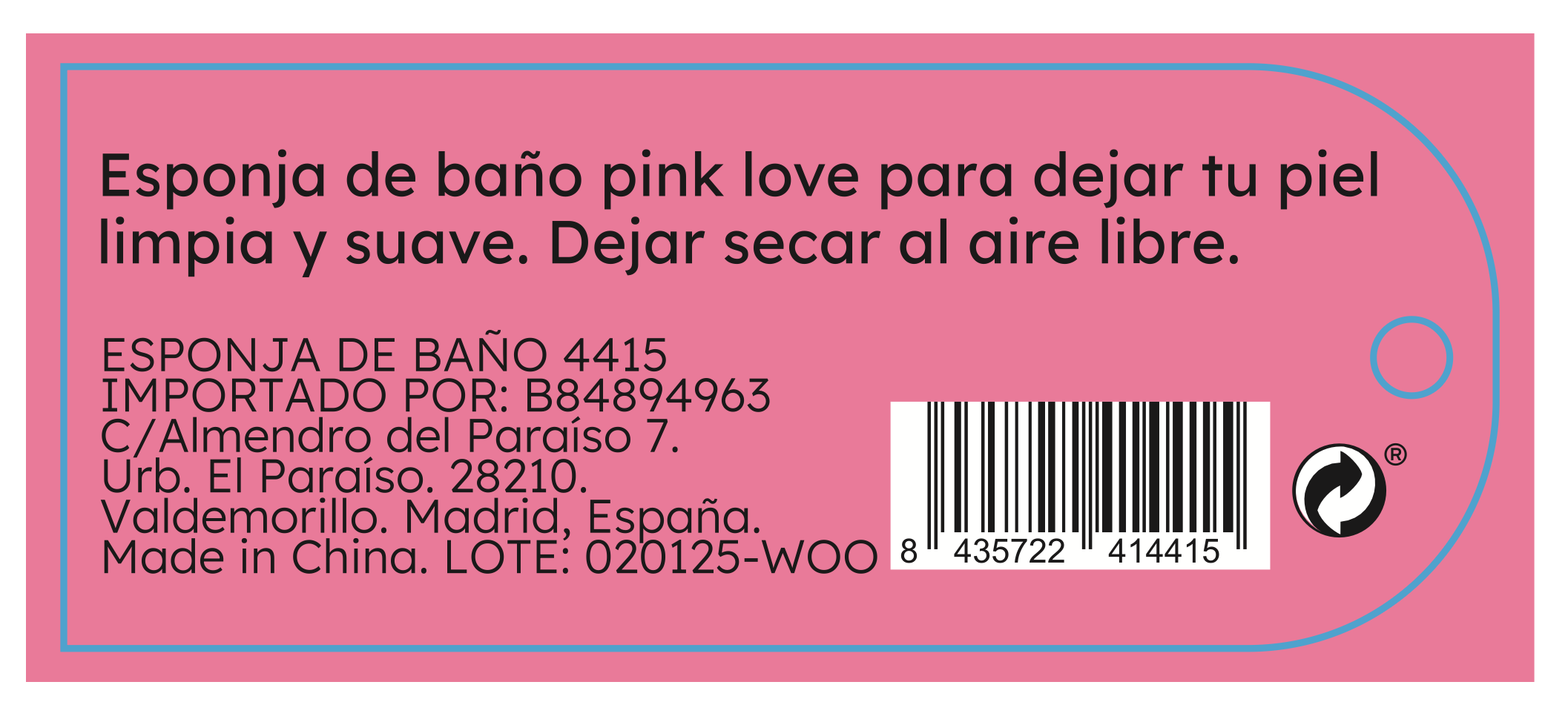 Pink Love spužva za kupanje Dodaci za kupanje