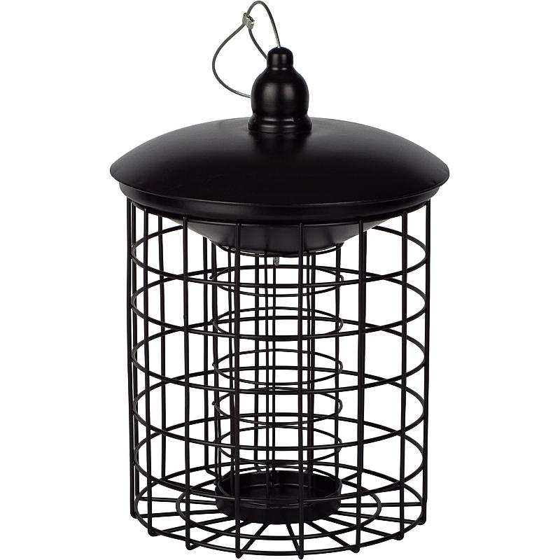 Comedero para pájaros Pip-pip con protección para los cuencos de los carboneros.