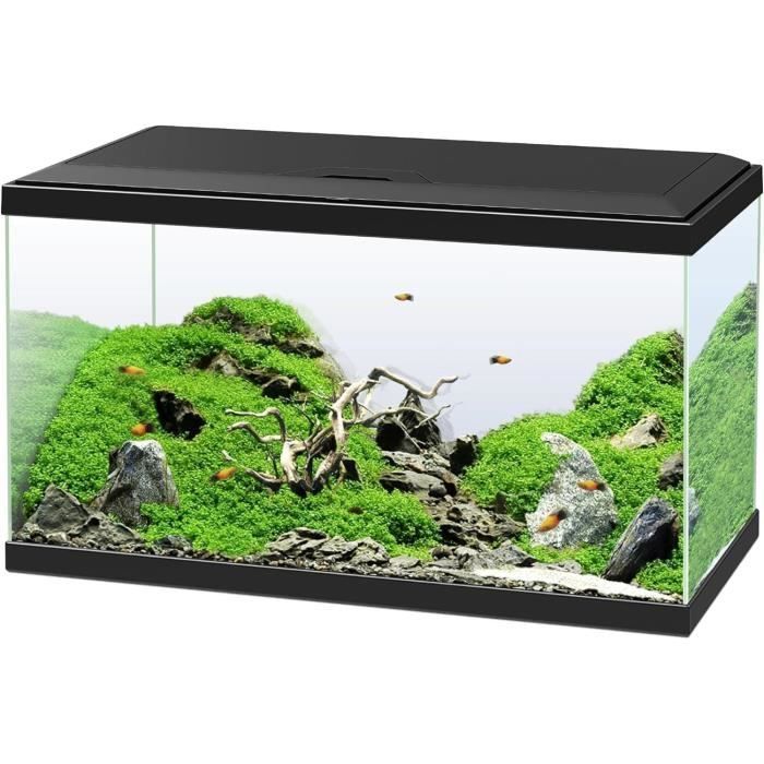 Acuario - CIANO - 60 L - Filtro - LED - Calefacción - Espuma 30PPI - CF80 - Negro