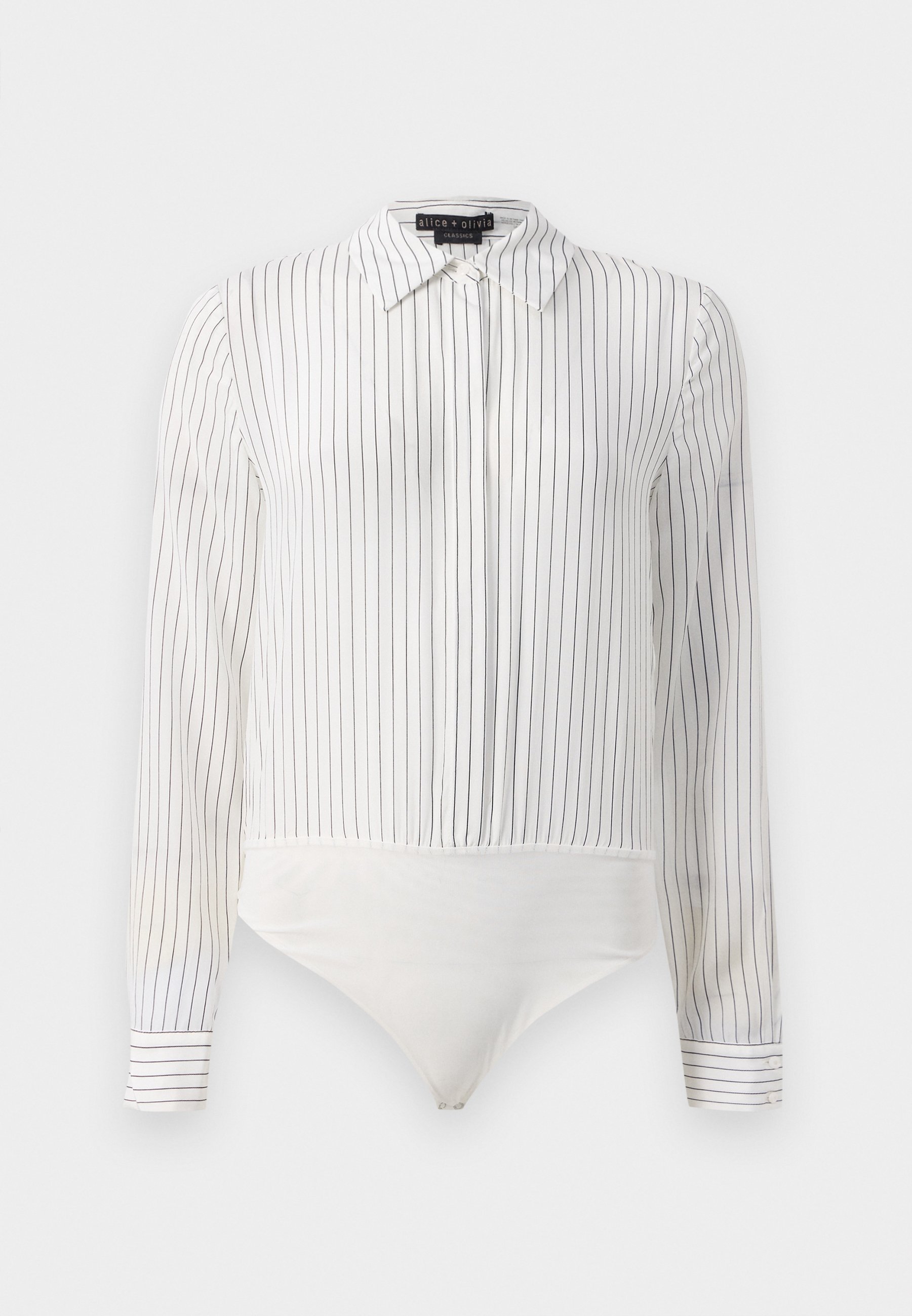 Alice + Olivia WILLA BODYSUIT - Camicetta con bottoni - bianco sporco/nero