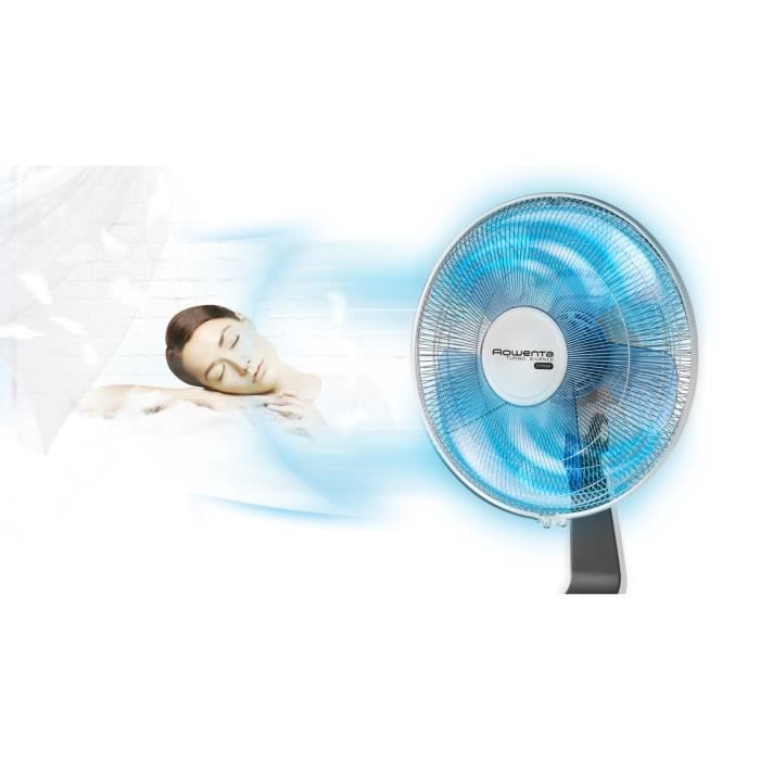 Sokkelventilator - ROWENTA VU5640F2 - 70 W - Oscillerende, 5 blade, 4 hastigheder, Turbo Silence, Turbo Boost-funktion