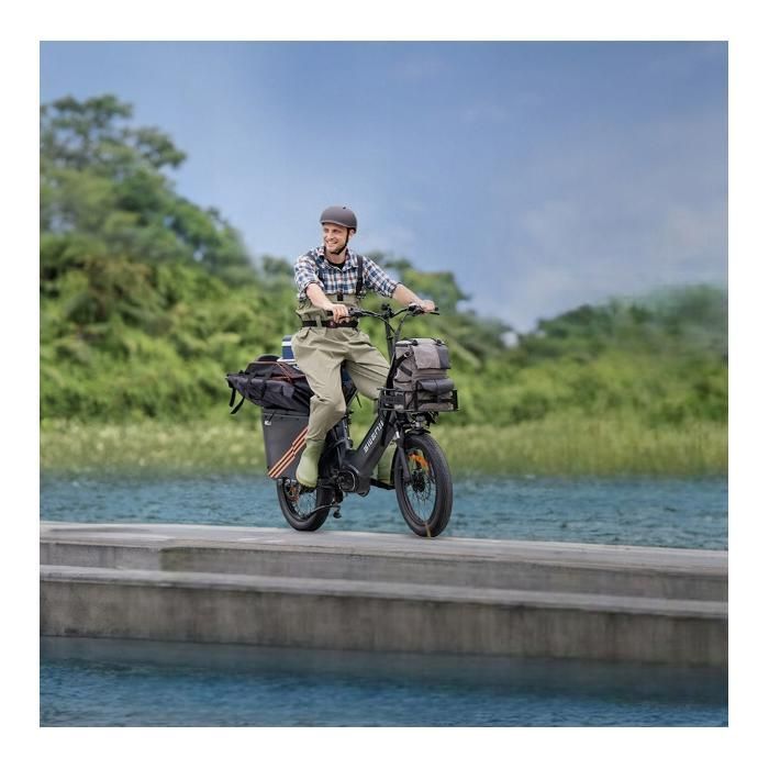 Vélo électrique ENGWE-LE20 , transmission 7 vitesses, 250W, 48v38.4ah, pneus 20 pouces, freins hydrauliques, autonomie 340km-bleu
