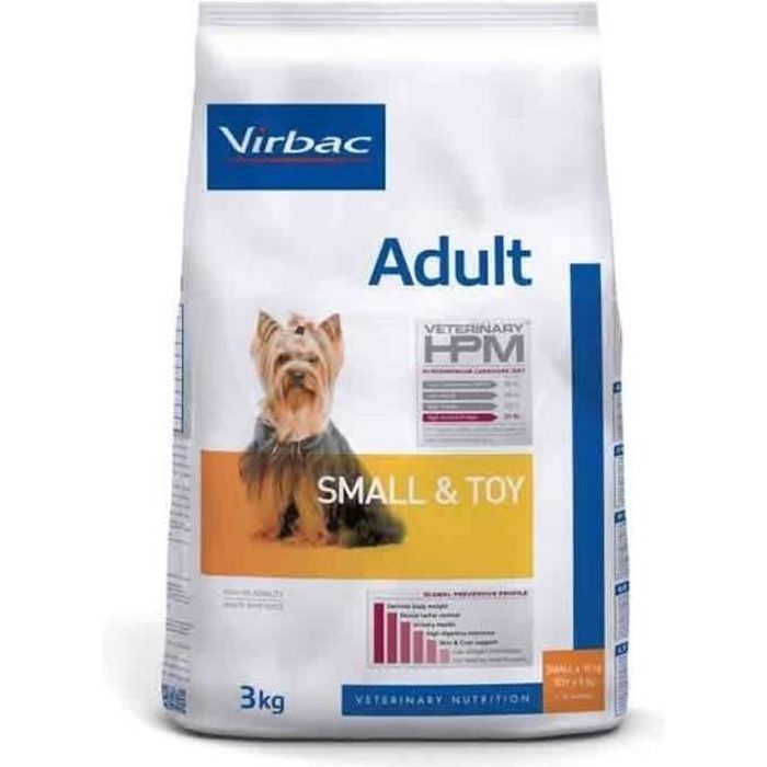 Alimento para perros adultos - Virbac - HPM Pequeño - 3 kg - Menos de 10 kg - Higiene bucal