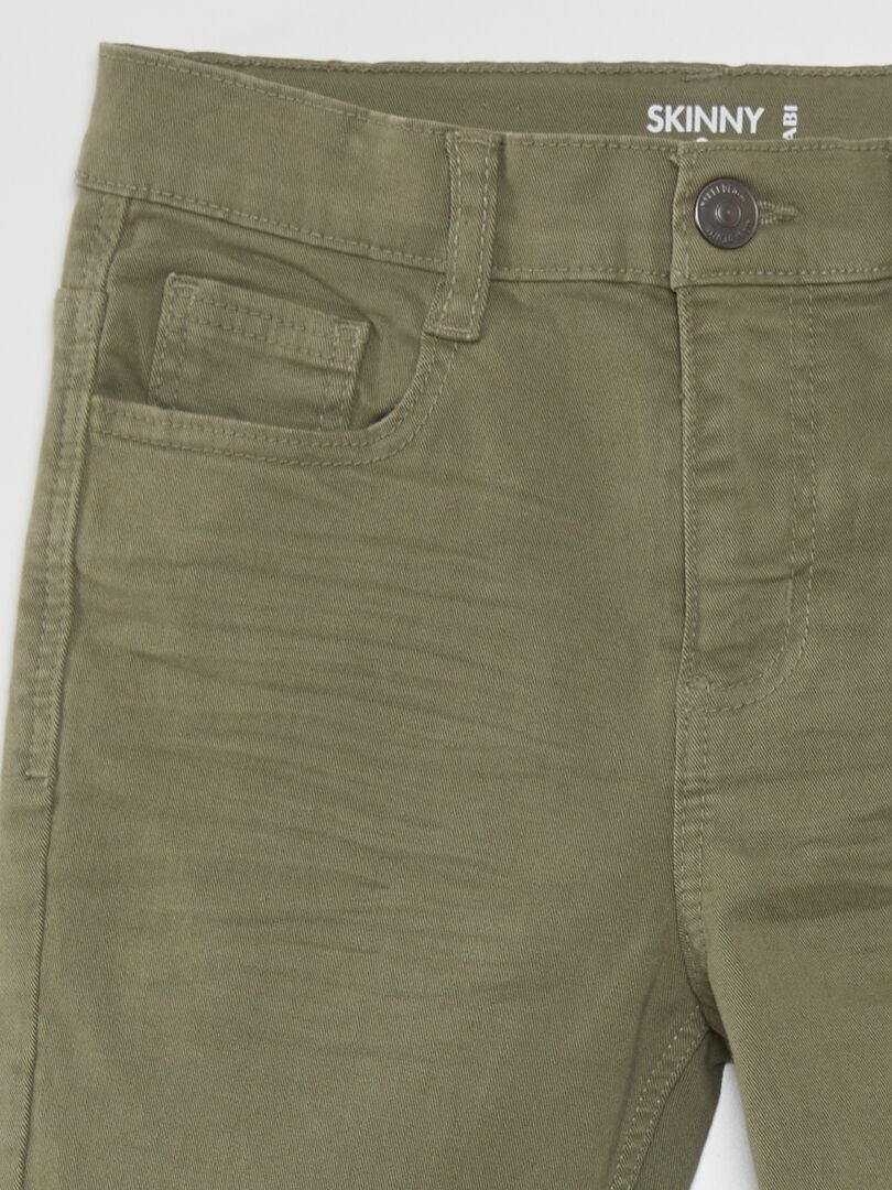 Calça skinny de cinco bolsos - VERDE