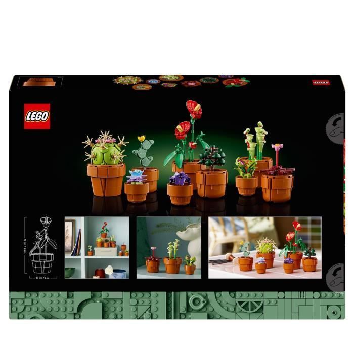 LEGO® Icons 10329 Les Plantes Miniatures, Collection Botanique 9 Plantes  Artificielles avec des Fleurs, Décoration d'Intérieur