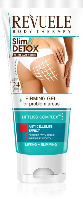 Revuele Slim & Detox com Cafeína, gel modelador firmador