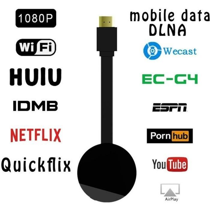 TV Dongle - G4 - HDMI Adapter - WiFi - 1080P - Netflix and YouTube Compatible