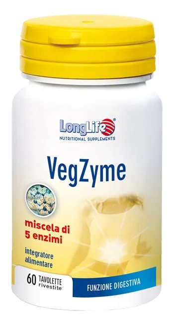 LONG LIFE LongLife VegZyme Spijsverteringssupplement 60 tabletten Spijsvertering