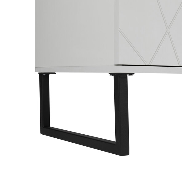 Hoogglanzende vitrine met 3D-effect, wit