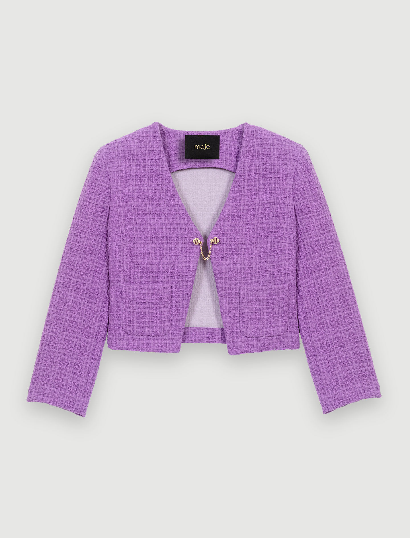 Jachetă scurtă din tweed - Violet