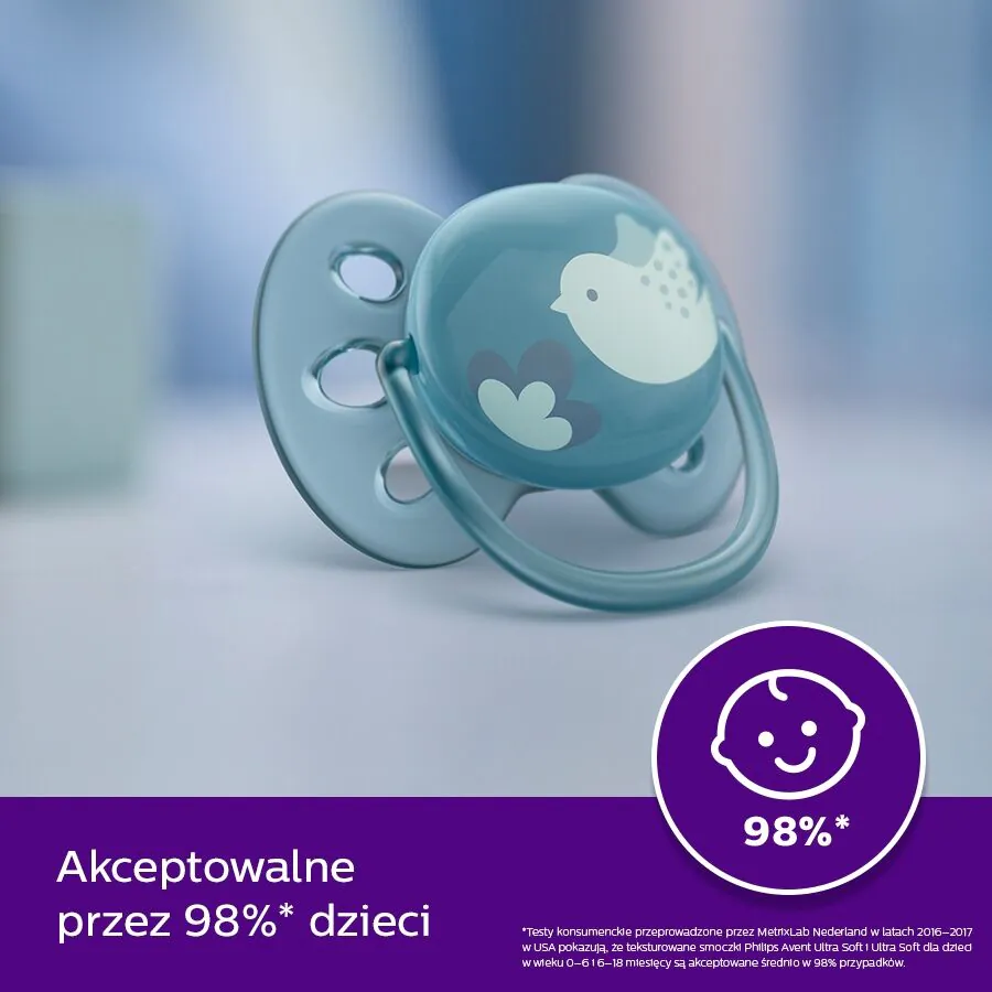 Avent Smoczek Ultra Soft 6-18m, neutral