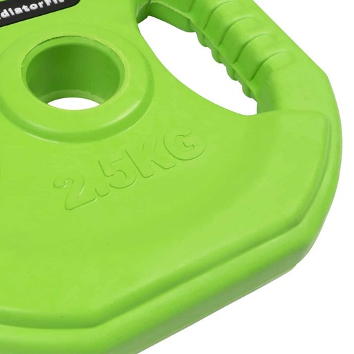  Gladiatorfit Pump Gewichtsschijf met rubberen coating en handgrepen Ø 31 mm