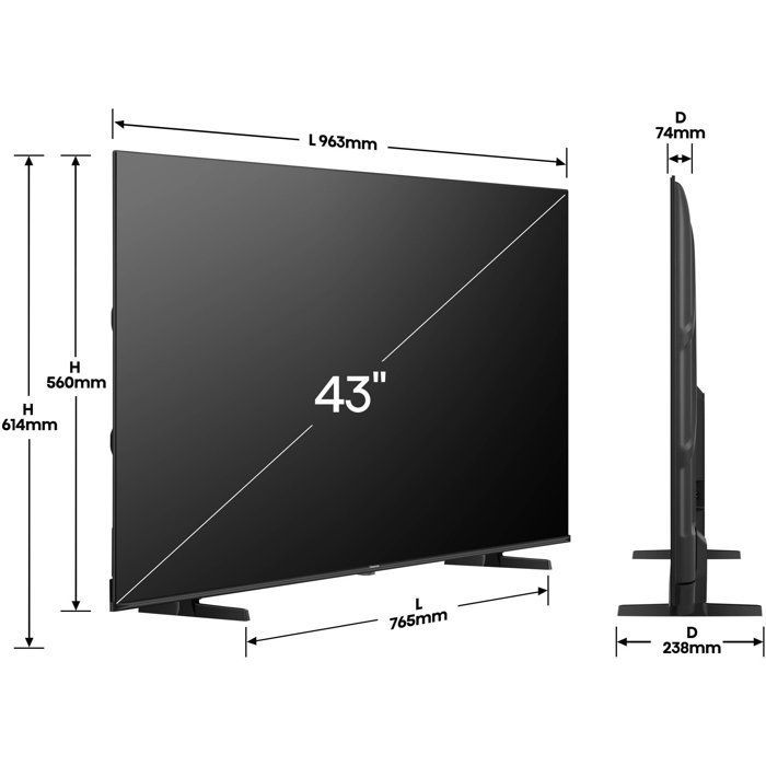 Hisense 43E7Q - Televisor QLED de 43