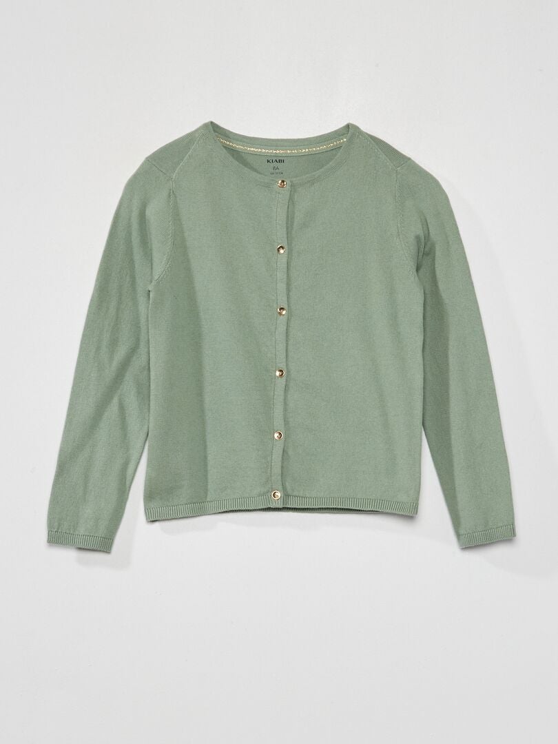 Fijngebreid vest - GROEN