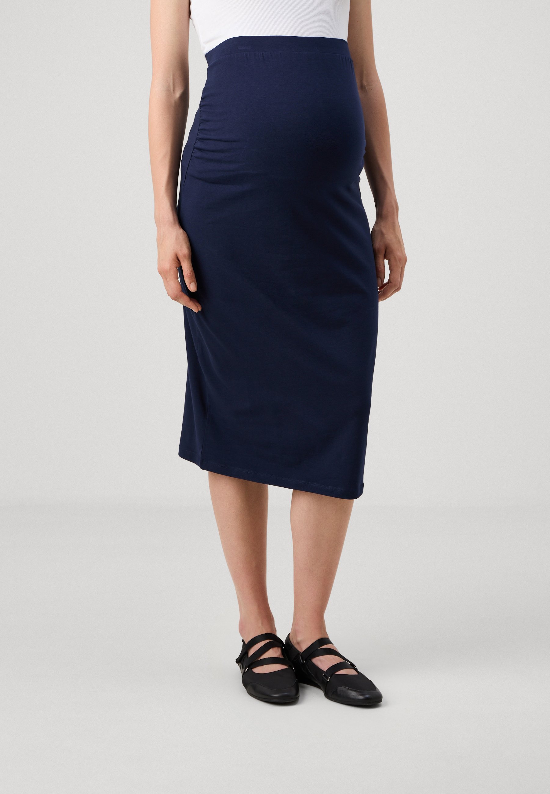 Anna Field MAMA 2 PACK - Pencil skirt - black/dark blue
