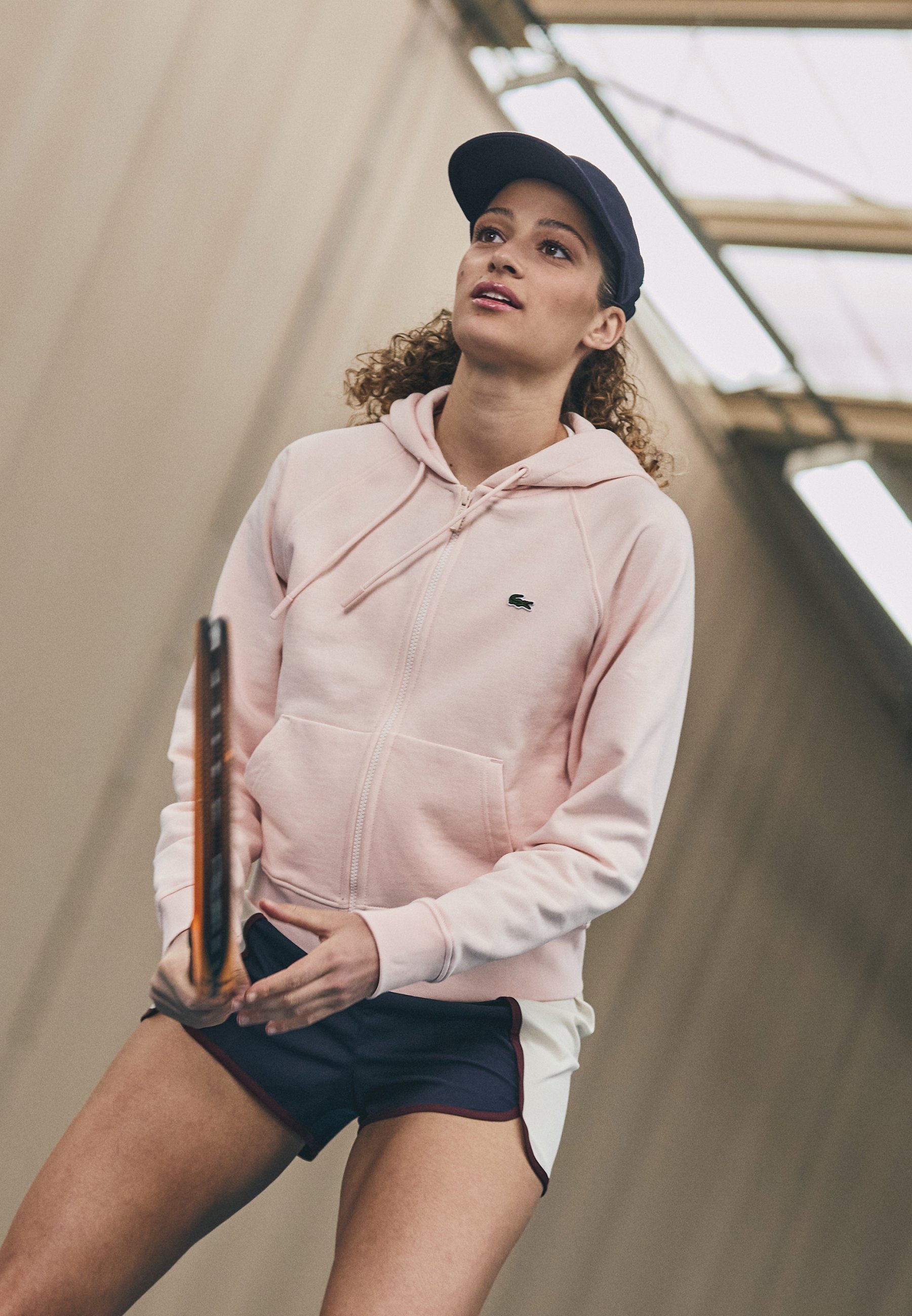 Sweat à capuche zippé Lacoste Sport - angora