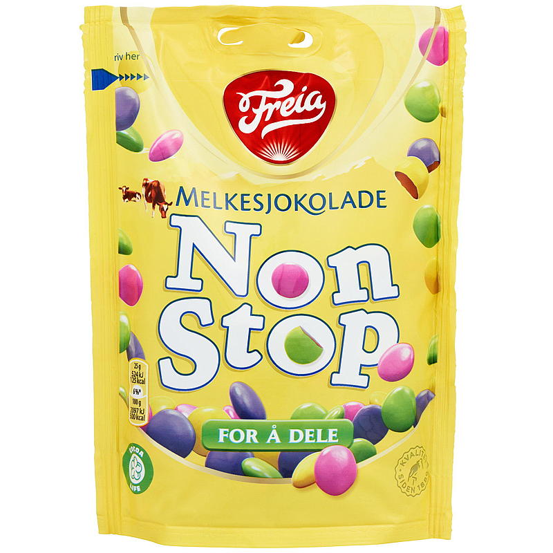 Chocolate con leche Freia Non Stop de 180 g