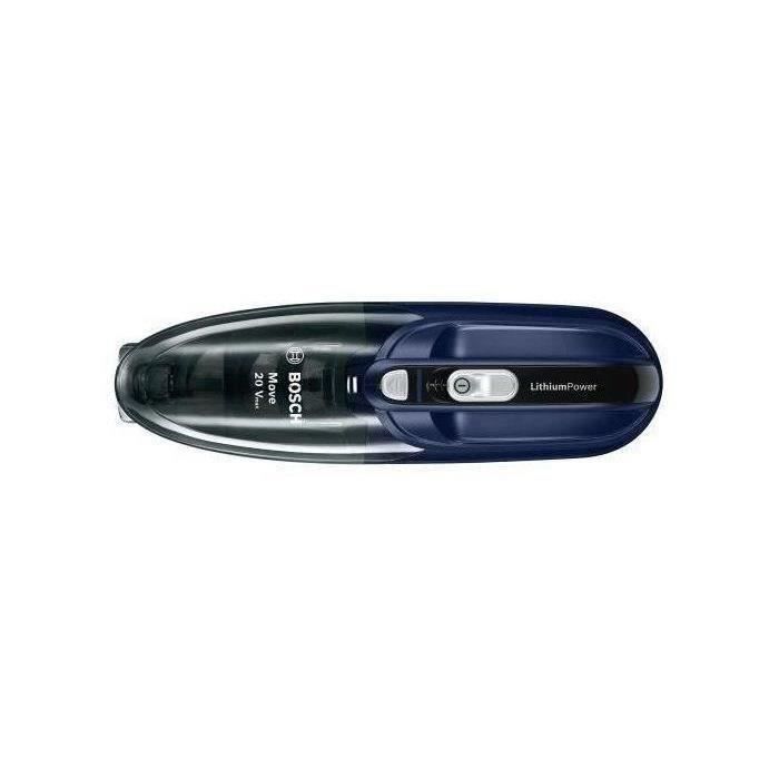 Aspirateur à main BOSCH BHN20L - 20V - Autonomie 45 min - Batterie Lithium-Ion - 2 vitesses - Bac de poussière 400 ml