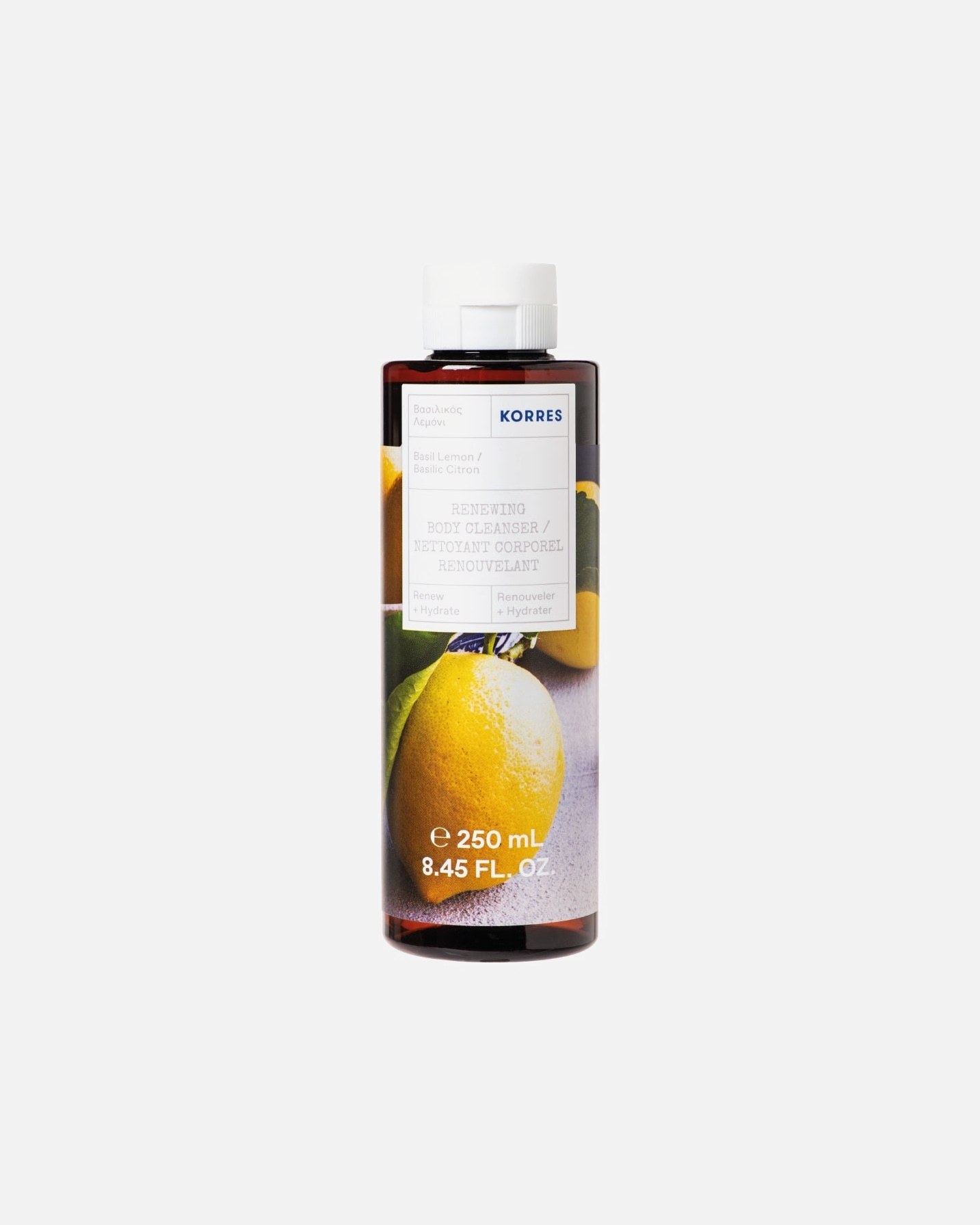 Korres gel za tuširanje s bazilikom i limunom za obnavljanje tijela - 250 ml