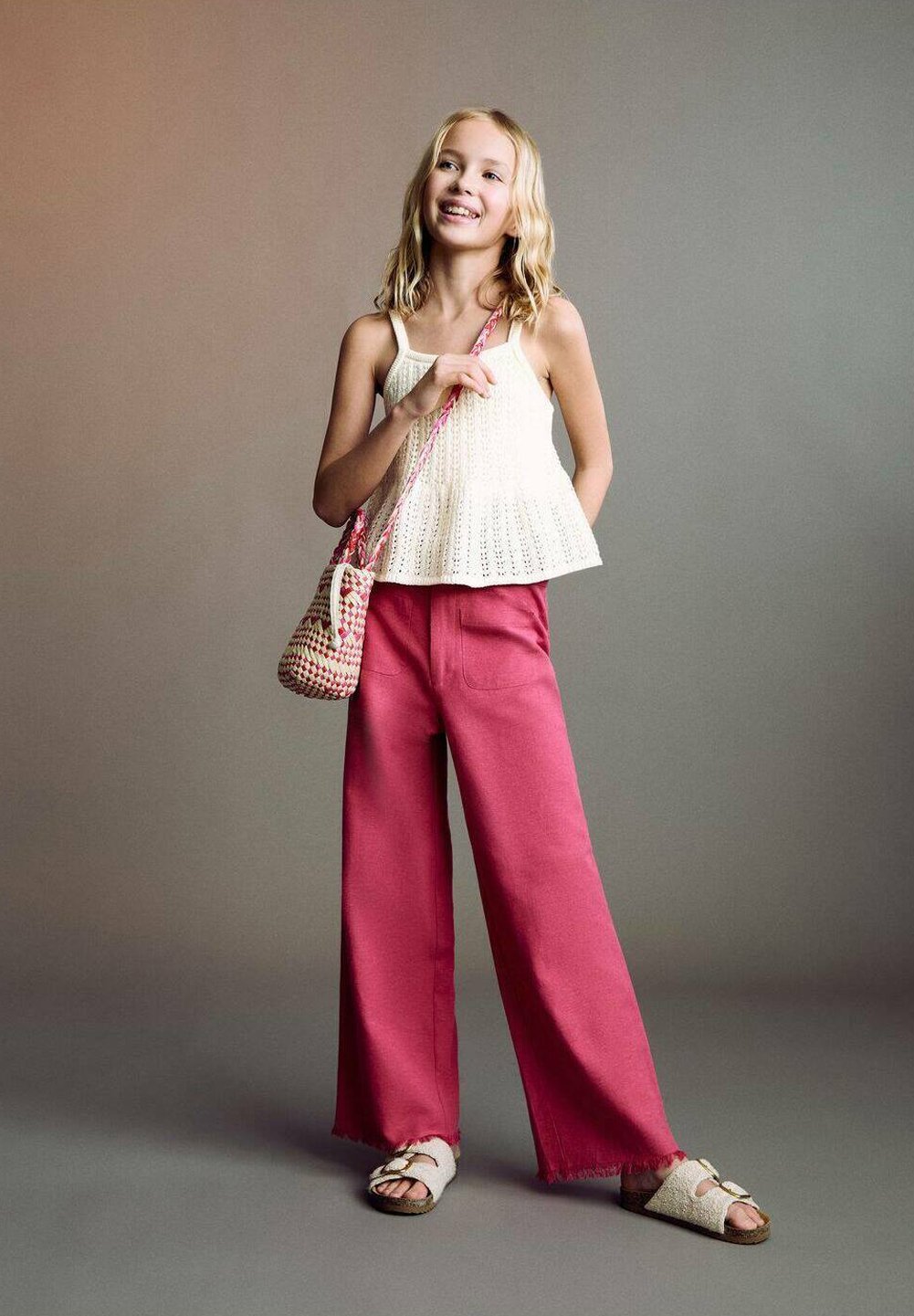 Mango Kids KID DELHI - Spodnie - jasnoróżowe