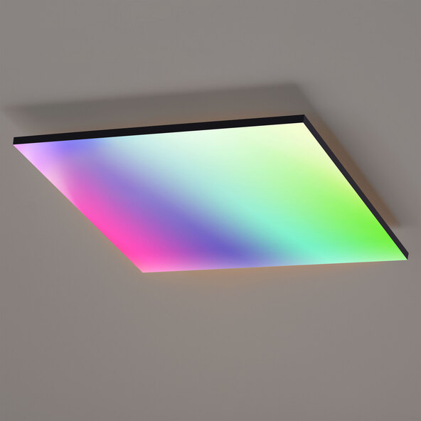 Smartes LED-panel Aris vit+färg, 45 x 45 cm