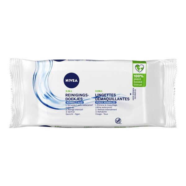 NIVEA Daily Essentials osviežujúce čistiace obrúsky na tvár<br>7 kusov