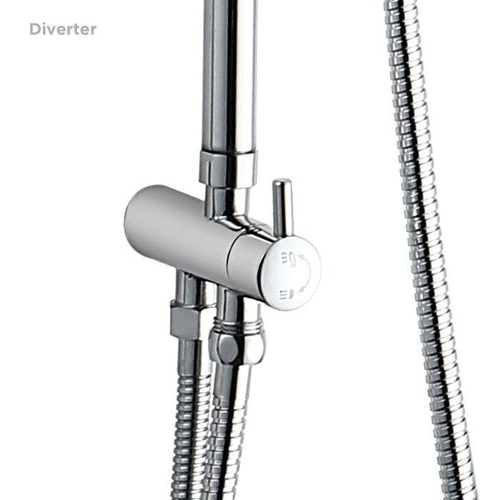 K2O Chillout Cascade Shower Column 96.5 cm - Shower Head Ø20 cm - 3-Position Hand Shower