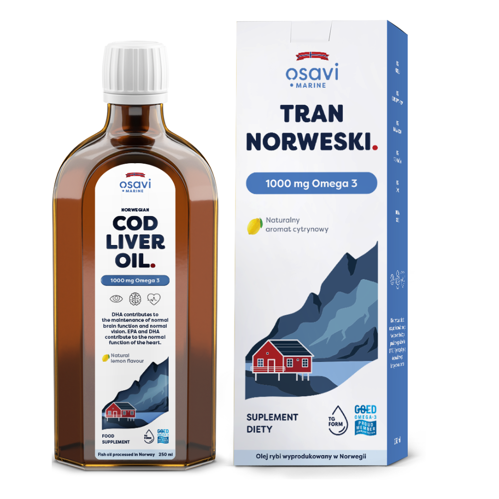 Osavi norjalainen kalanmaksaöljy 1000 mg Omega 3