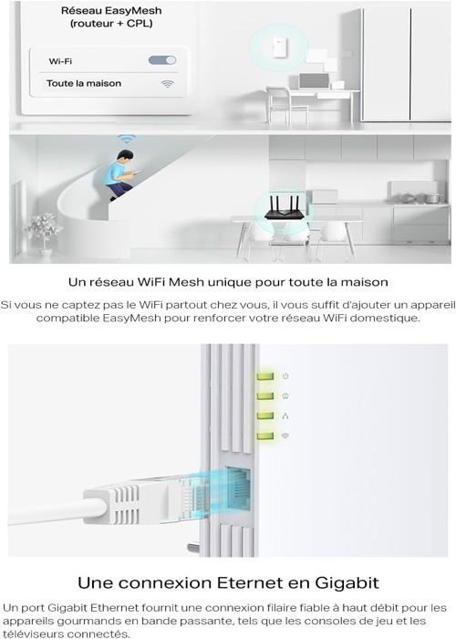 Kit WiFi CPL - LAMPADA DA PROFUMIERE - TL-WPA7817 - 1000Mbps (CPL) - WiFi 6 AX1500 - Porta Gigabit Ethernet