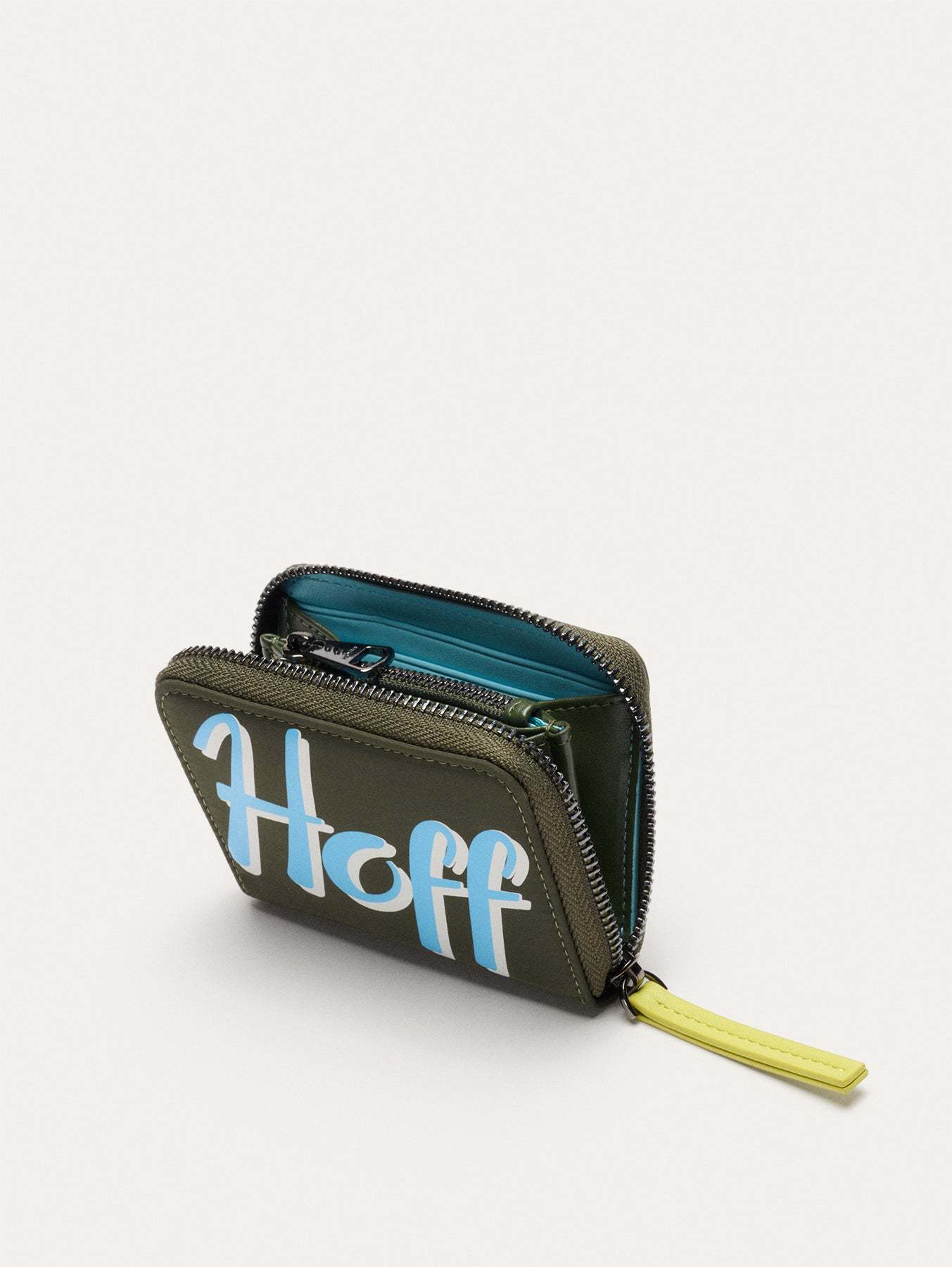 CARTERA NYLON LOGO VERDE OSCURO