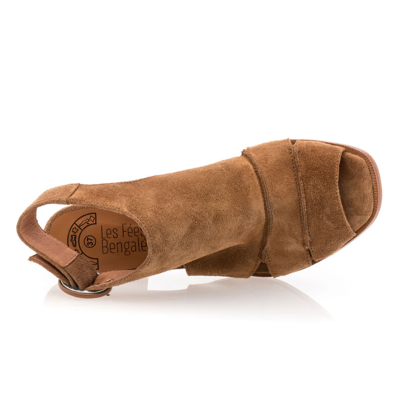 Brune sandaler / sko med åben tå til kvinder
