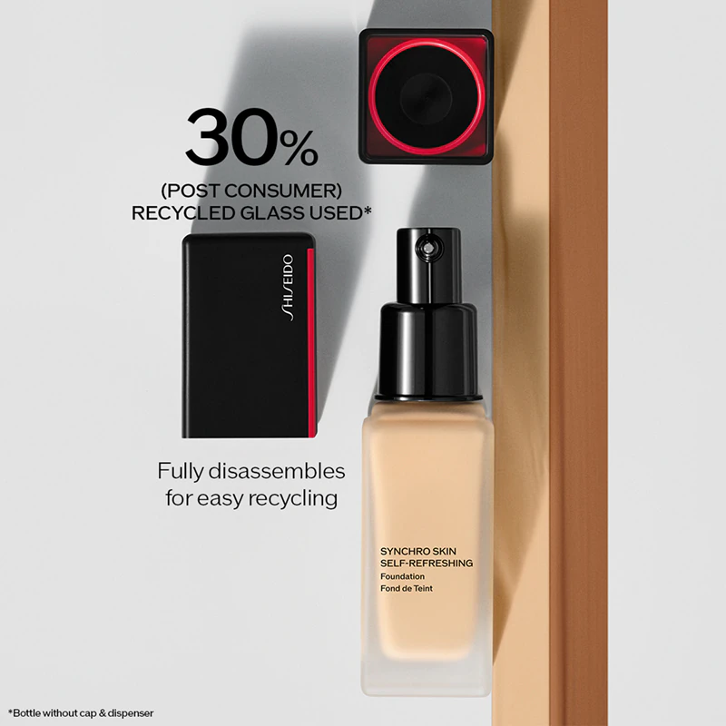 Base Shiseido Synchro Skin Self-Refreshing, Base Avançada de Longa Duração, FPS 30