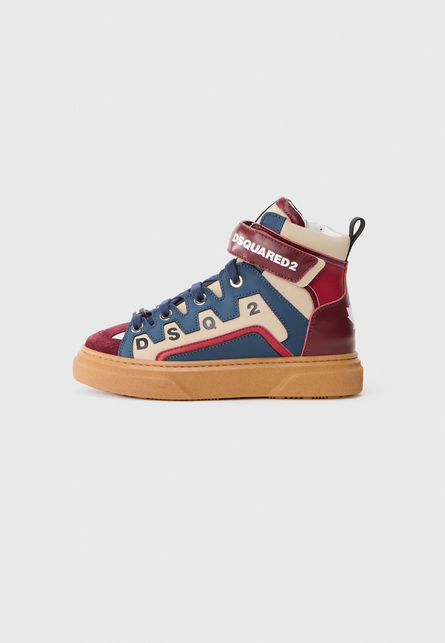 Dsquared2 UNISEX - Hoge sneakers - beige/blauw/donkerrood