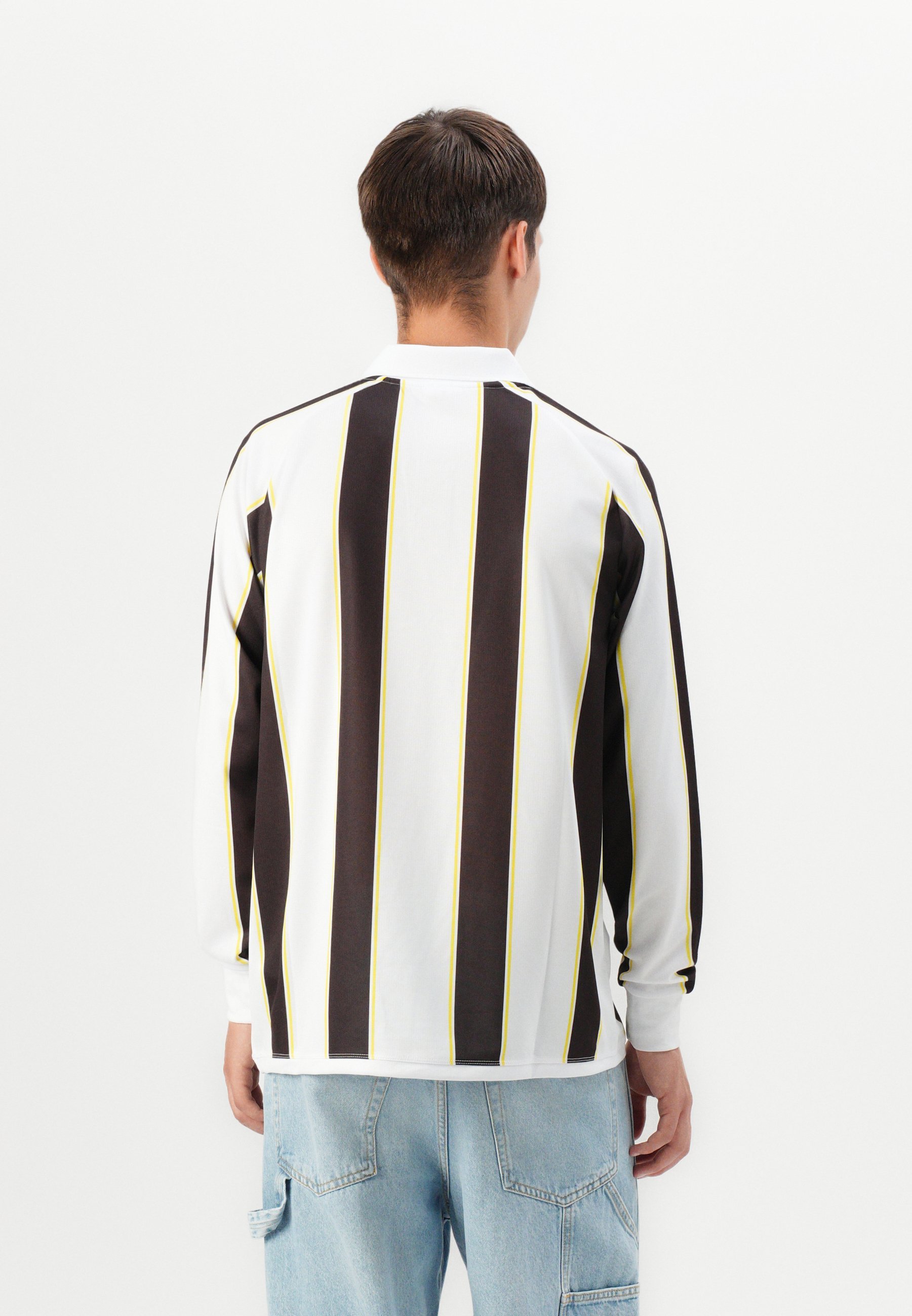 Maglia Kappa RETRO TECHNO AUTENTICA TIMEUS UNISEX - Maglia a maniche lunghe - bianco/marrone/giallo