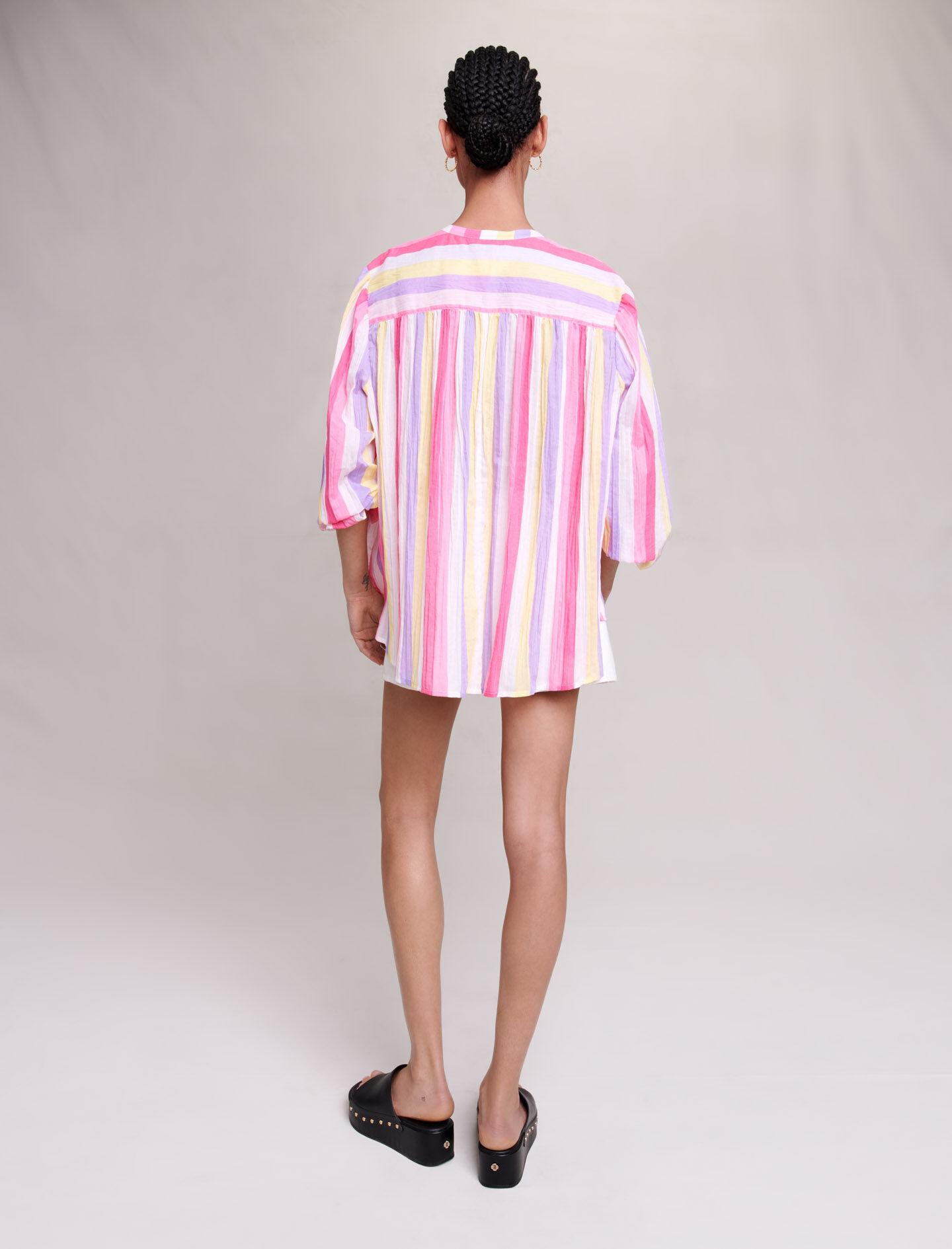 Oversized gestreepte blouse - Meerkleurig