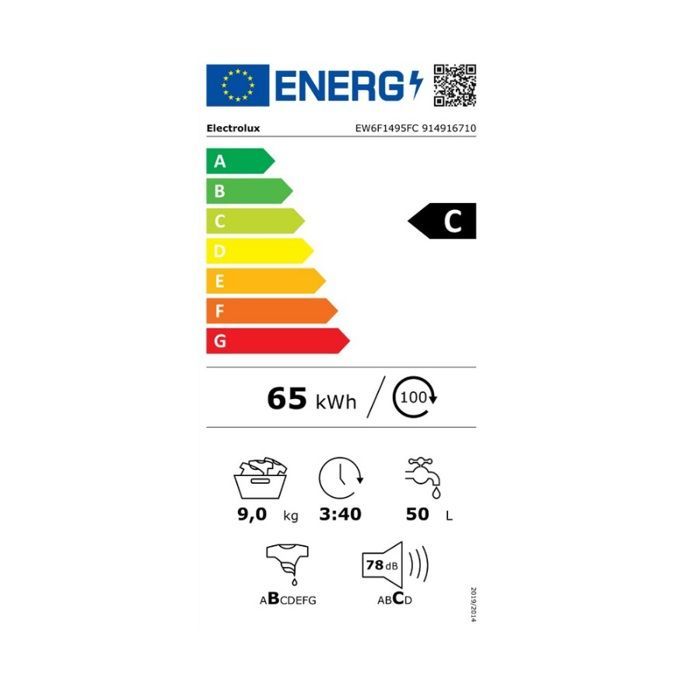 Frontwaschmaschine ELECTROLUX EW6F1495FC – 9 kg – XXXL-Bullauge, Anthrazitgrau – LCD-Bildschirm – Startzeitvorwahl