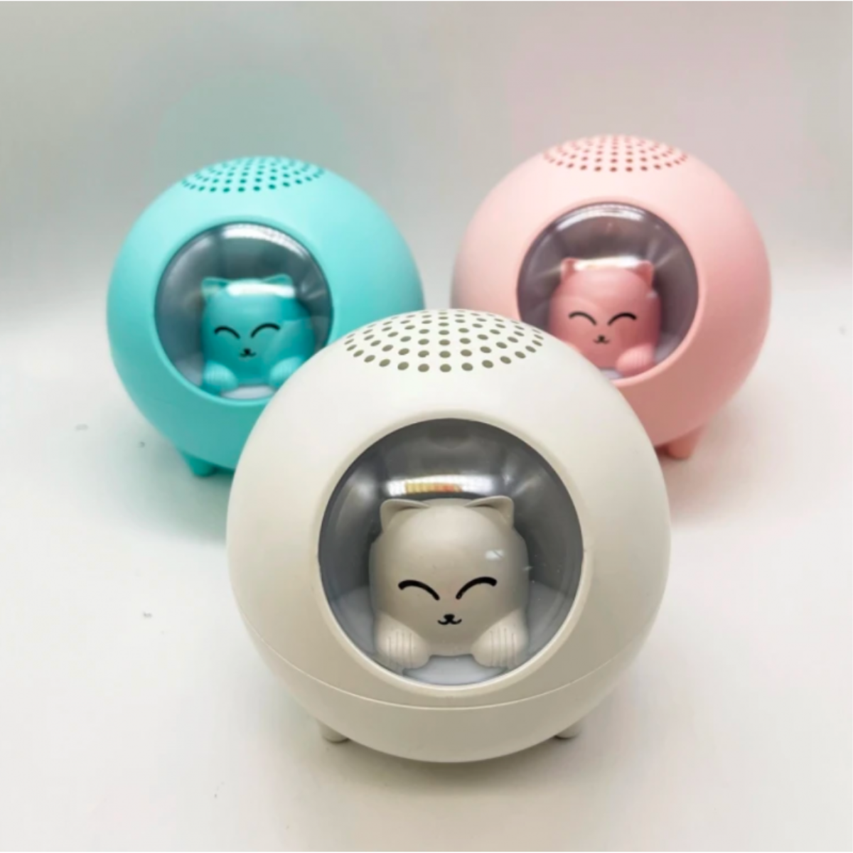 Smartek Kabelloser Bluetooth-Lautsprecher Planet Cat mit Beleuchtung