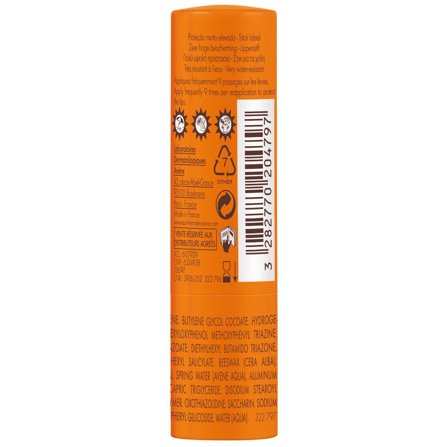 Avène Opaľovací balzam na pery SPF50+ - 3 g
