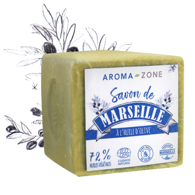 Savon de Marseille sans palme en cube 300 g