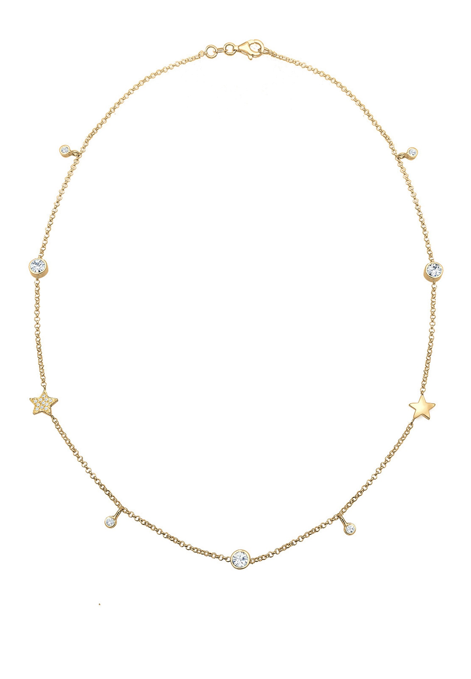 Elli Femmes Solitaire étoiles avec cristaux en argent sterling 925
