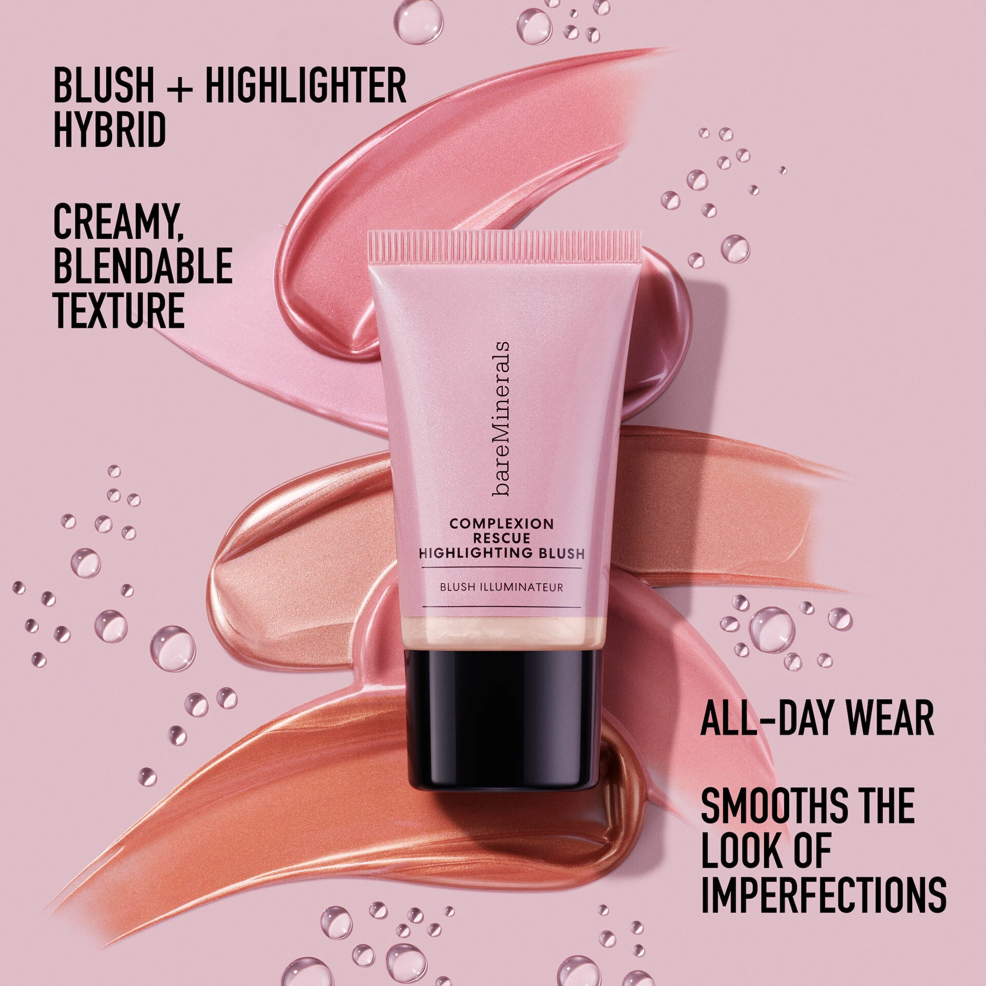 Fard de obraz iluminator Complexion Rescue Pink Glow - bareMinerals