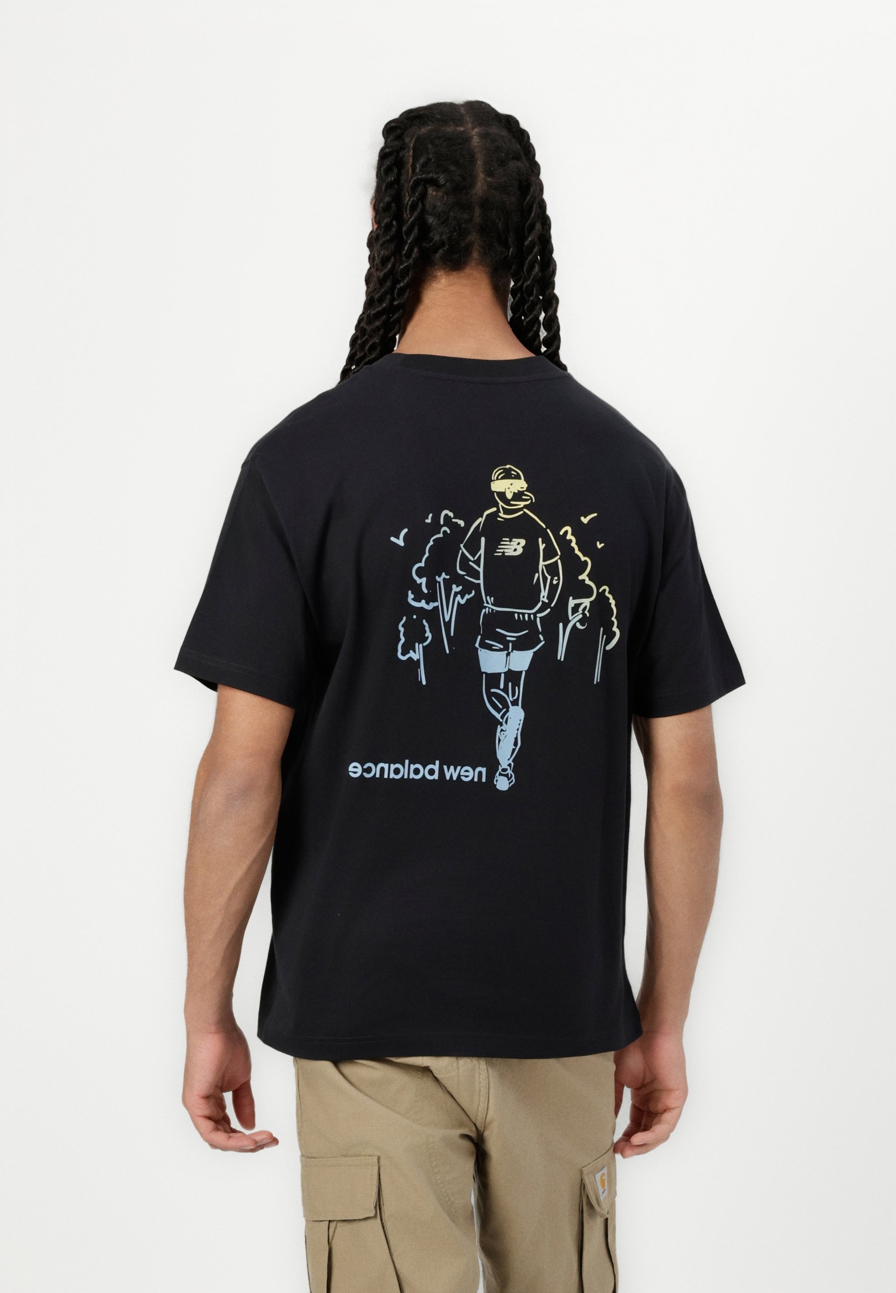 New Balance VOOR EN NA UNISEX - T-shirt met print - zwart