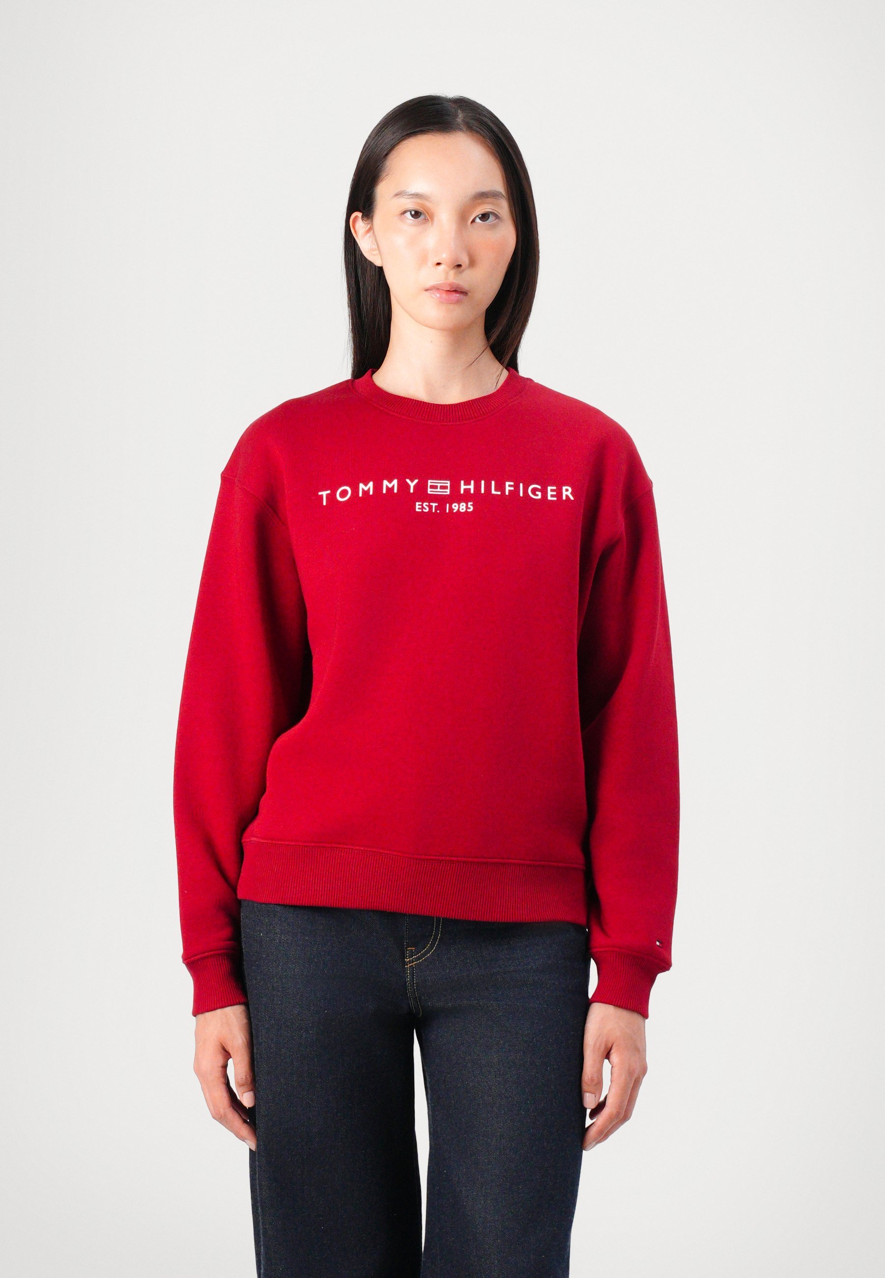 Sweat-shirt Tommy Hilfiger - Logo - Rouge régate