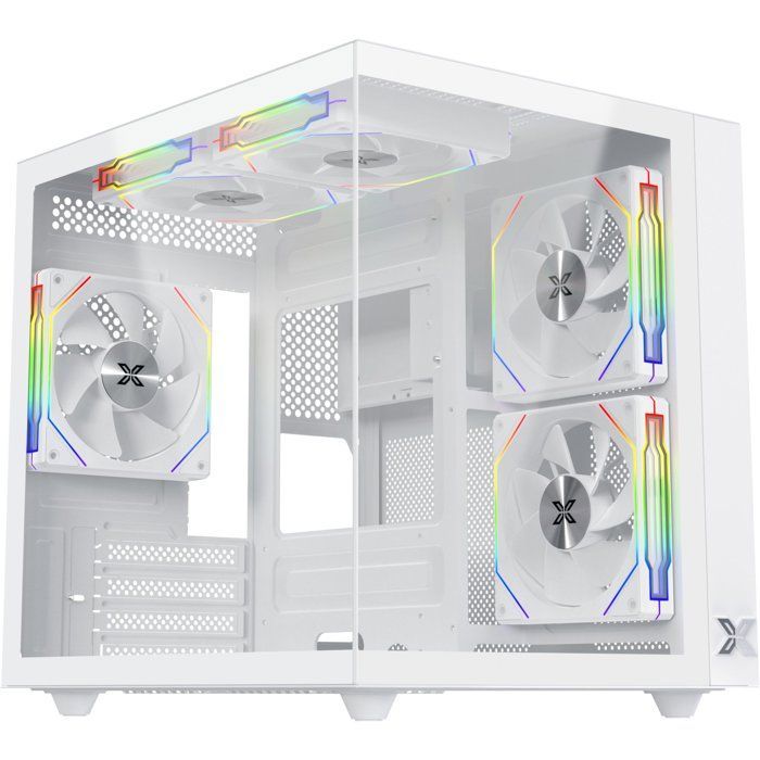 PC Case without Power Supply - XIGMATEK Aqua M Lite Arctic - EN44427 - Cube - Micro-ATX Form Factor - White