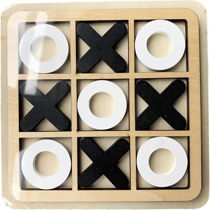 2pcs, Game Toy, Wooden Tic-Tac-Toe Game, Classic Wooden Board Game, Educational Strategy Puzzle