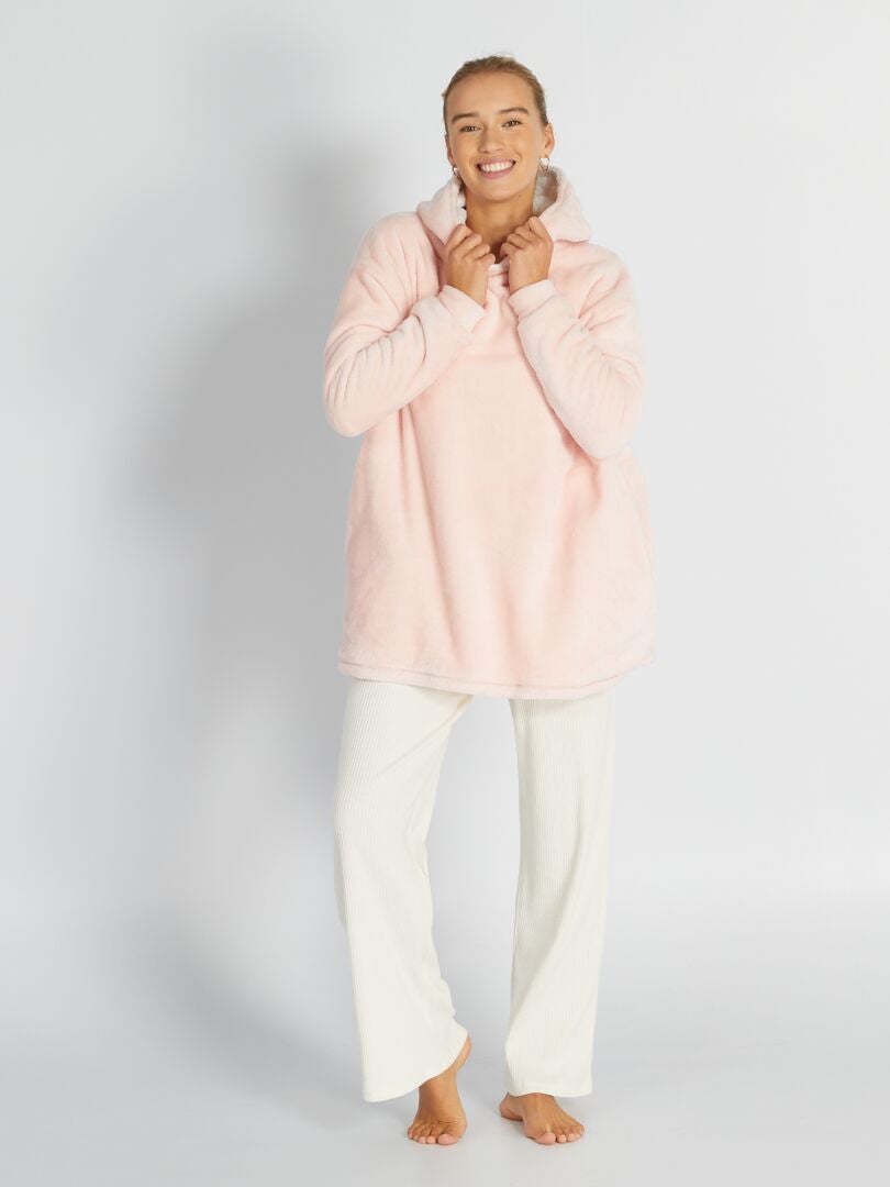 Sudadera de punto afelpado - ROSA