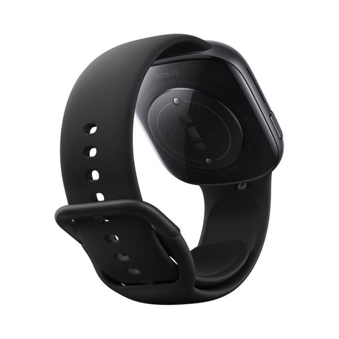 Reloj inteligente HONOR Watch 4 negro con 4 GB de ROM, pantalla AMOLED de 1,75 pulgadas, monitor de actividad física, control de presión arterial SpO2 y llamadas Bluetooth.